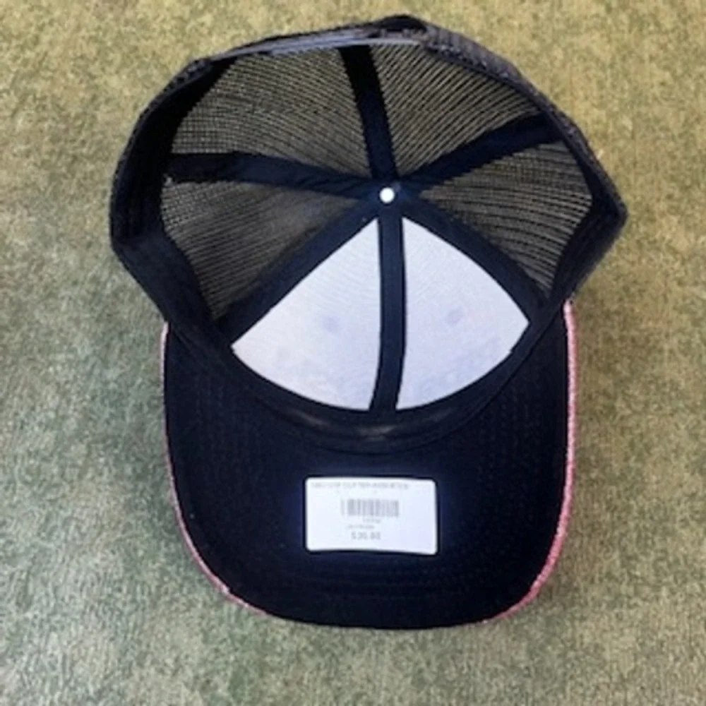 Biba Dushi Glitter Trucker Hat Pink Black‎ Mesh Snapback Youth Adult